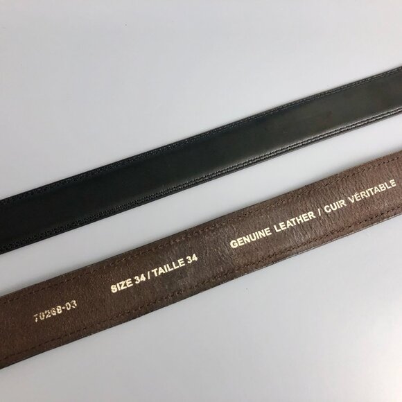 2 Pack Leather Belts Like New 1 Reversible and 1 Rustic (very nice) - Picture 6 of 13